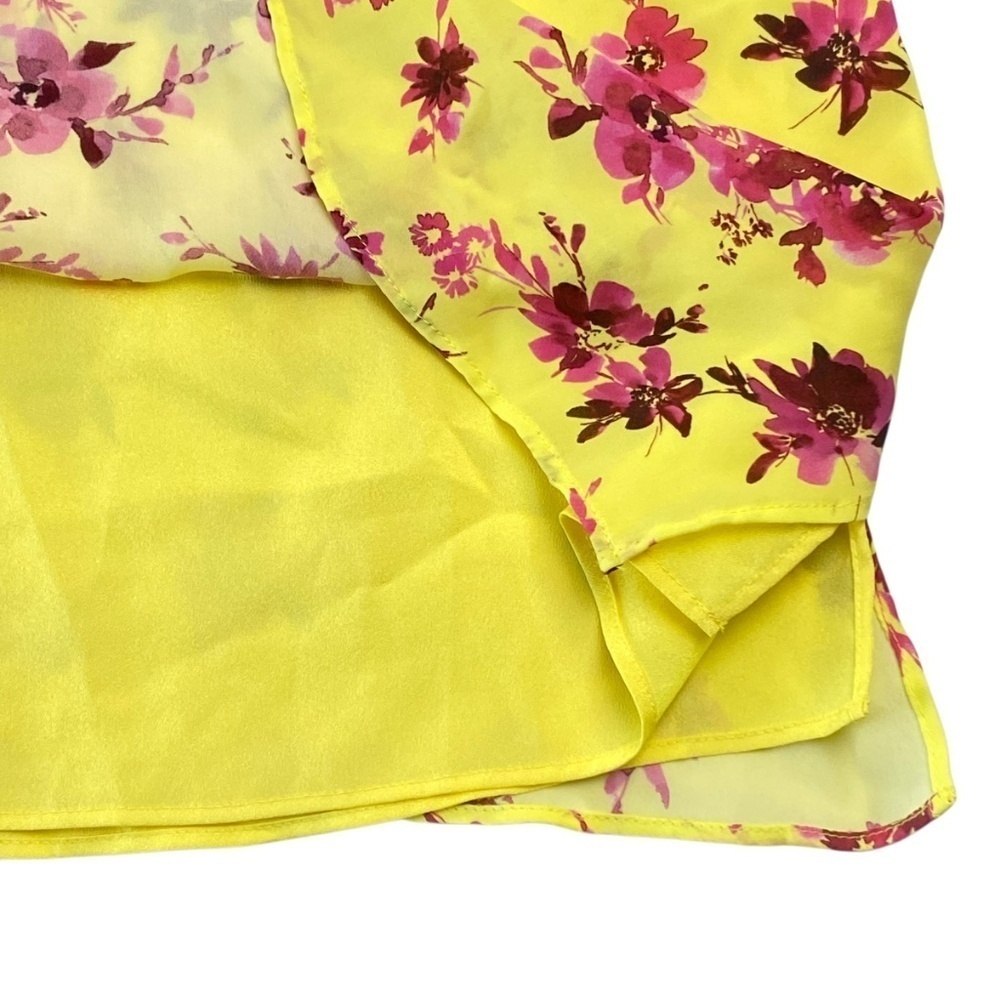 CAMI NYC Racer Camisole Silk Hibiscus Yellow and Purple Size Small- NWT - Picture 5 of 9